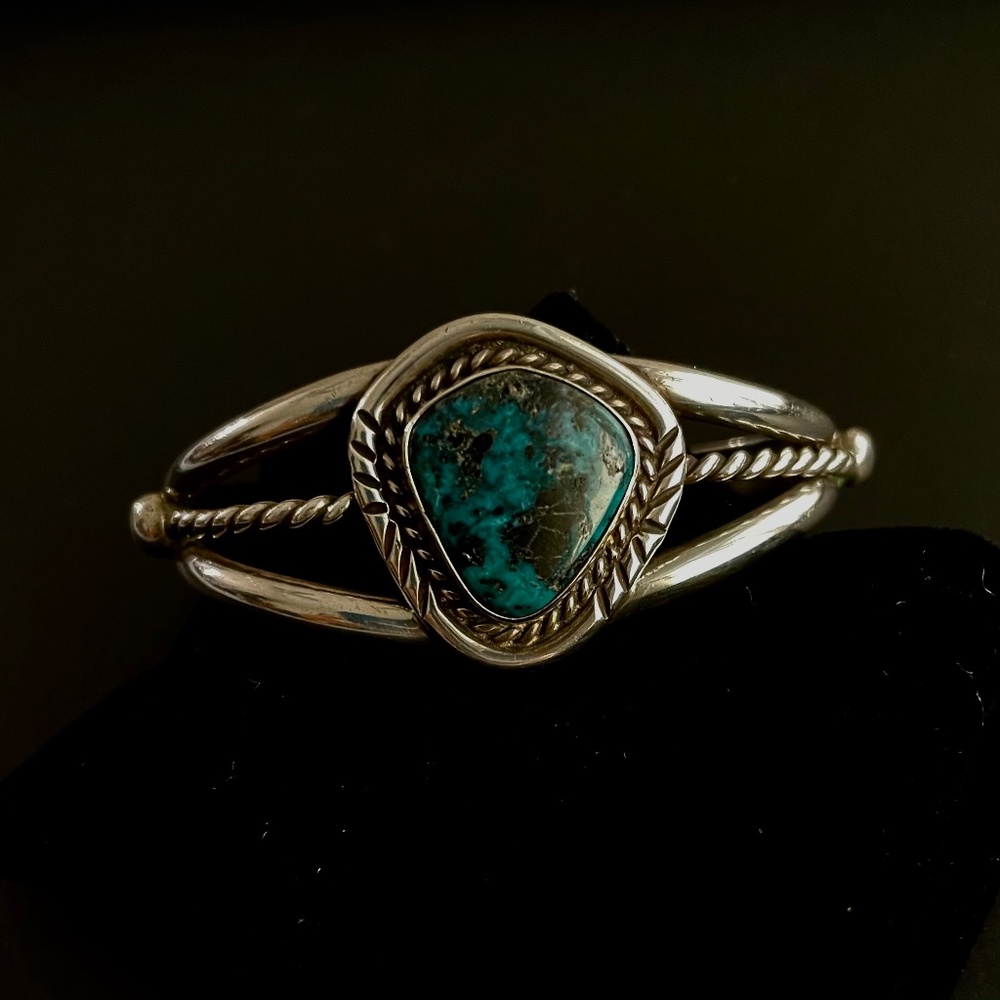 Vintage Turquoise Silver Cuff Bracelet